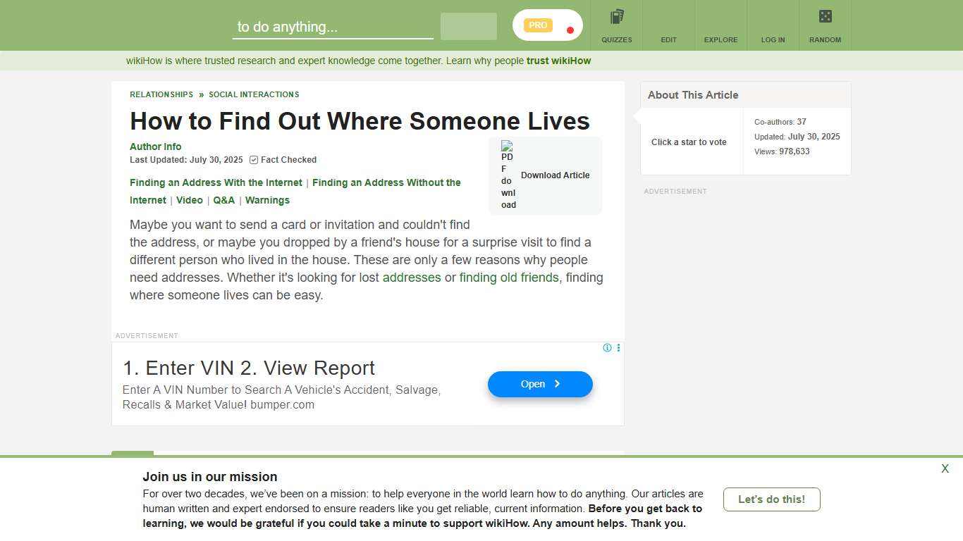 How to Find Out Where Someone Lives: 8 Steps (with Pictures)